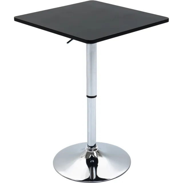 Homcom Bartafel met draaibaar tafelblad - Statafel hoogte verstelbaar barkruk tafel - Zwart schwarz