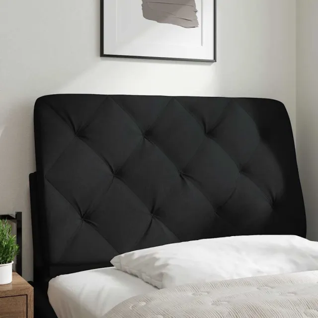 vidaXL Hoofdbordkussen 80 cm stof zwart