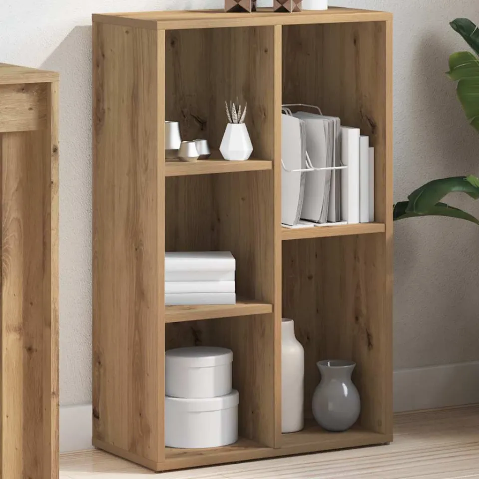 vidaXL Boekenkast 50x25x80 cm bewerkt hout artisanaal eikenkleur, foto 3