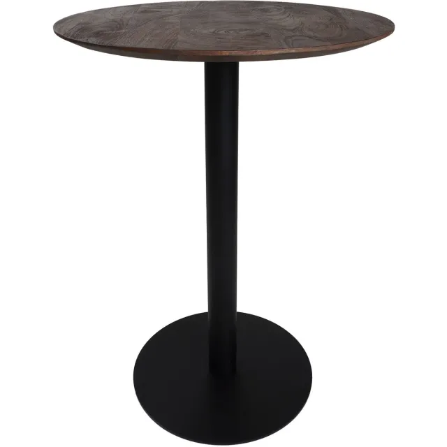 Home67 Bartafel Espresso Mangohout - Rond ø70 cm Bruin