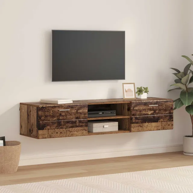 vidaXL Tv-meubel FLORIN 150 x 39 x 30 cm Oud hout Bewerkt hout Bruin