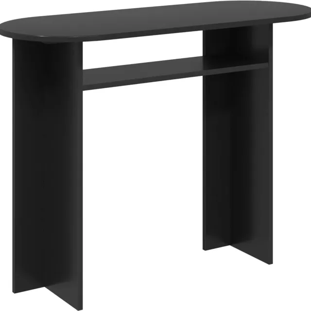 vidaXL Wandtafel - Zwart - 100 - x - 39,5 - x - 75 - cm - Bewerkt - hout