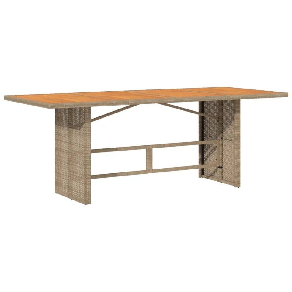 vidaXL 9-delige Tuinset met kussens poly rattan beige, foto 3