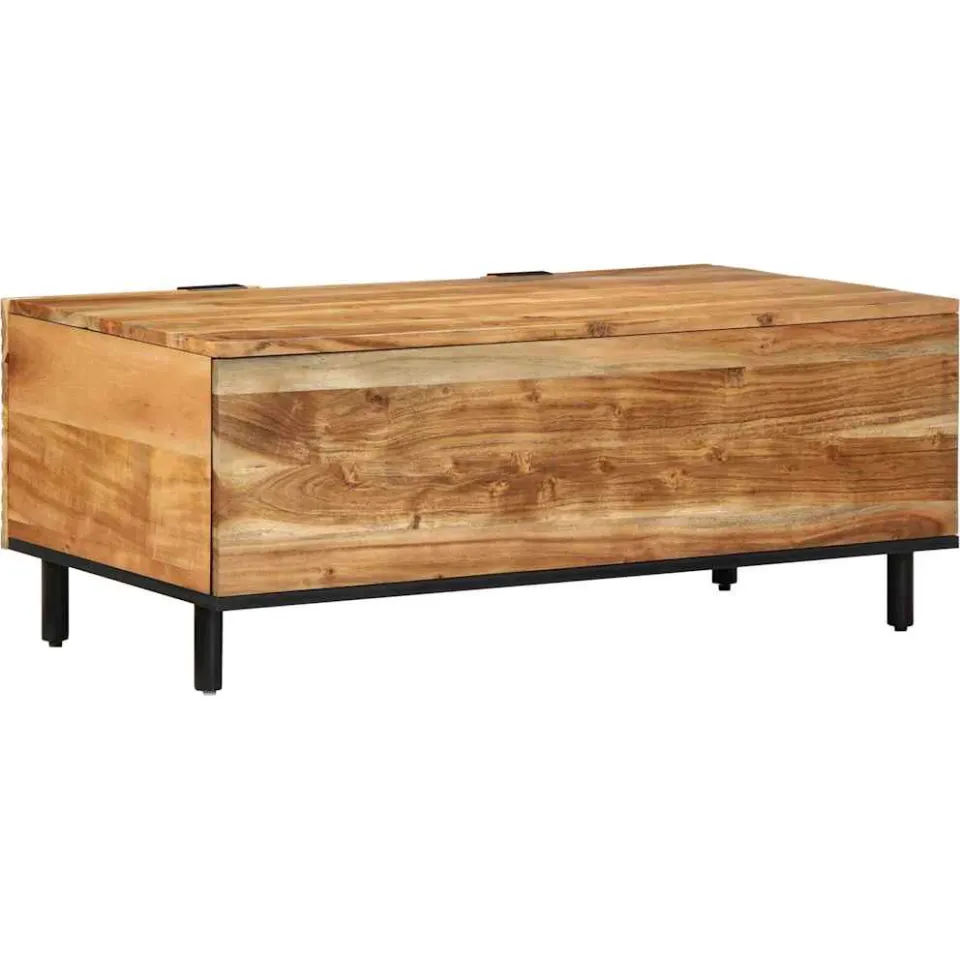 vidaXL Salontafel Brown 100 x 54 x 40 cm Massief Acaciahout, foto 3