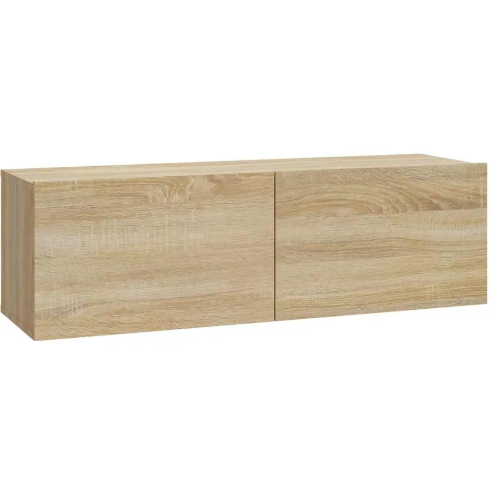 vidaXL Tv-wandmeubels 4 st 100x30x30 cm sonoma eikenkleurig Bruin