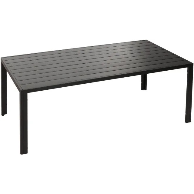 Aluminium eettafel MCW-N40, bistrotafel, tuintafel, balkontafel, weerbestendig 180x80 cm ~ antraciet