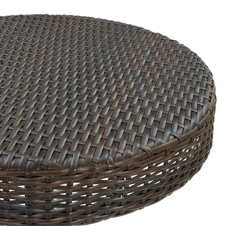 vidaXL Tuintafel 60,5x106 cm poly rattan bruin, foto 4