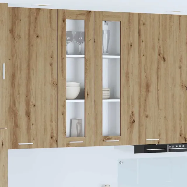 vidaXL Hangkast Artisanaal eiken 60 x 31 x 100 cm Bewerkt hout Bruin