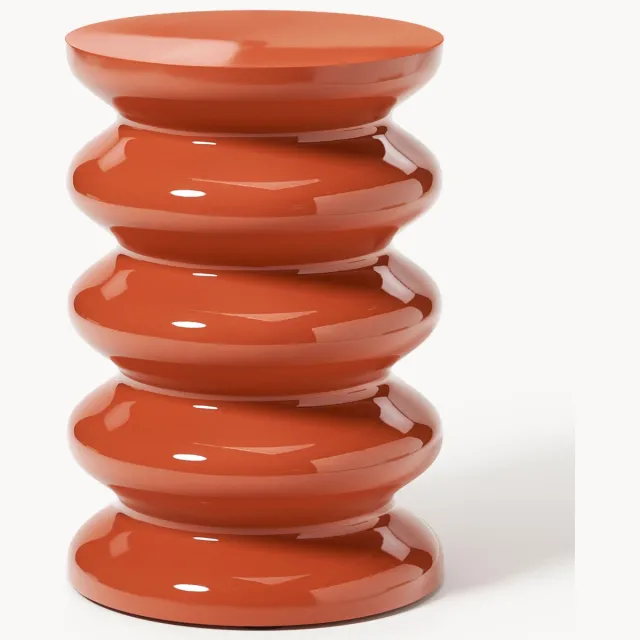 Westwing Collection Ronde bijzettafel Illy Oranje