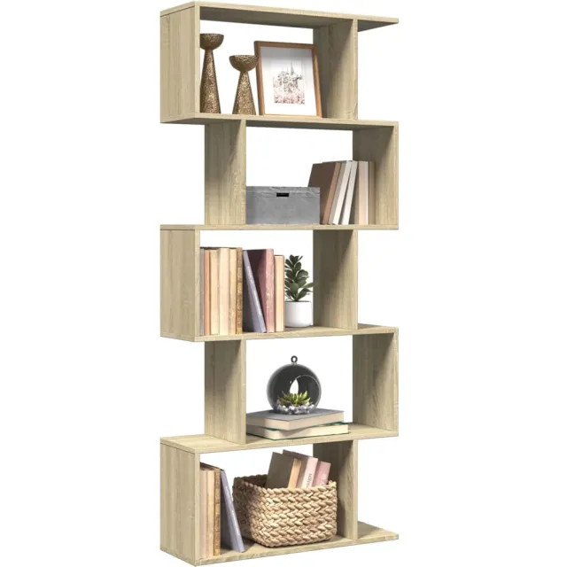 vidaXL Kamerscherm / boekenkast 5-laags 70x24x161 cm hout sonoma eiken Bruin