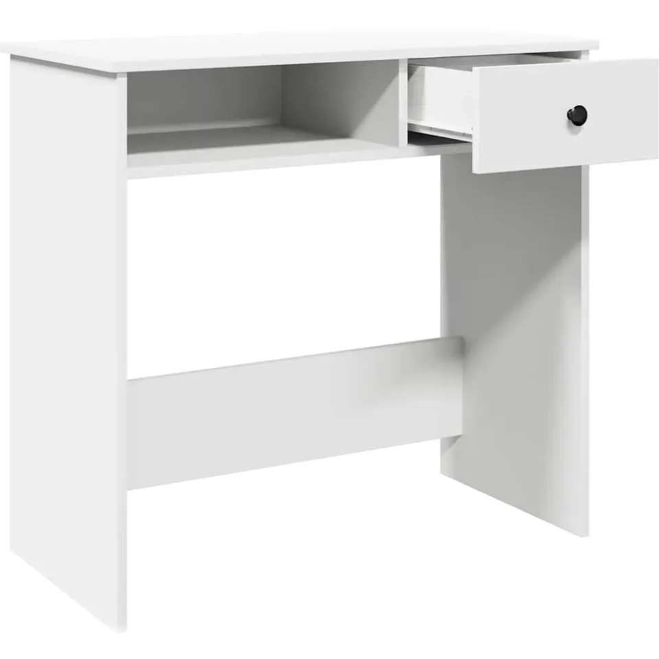 vidaXL Bureau 80x40x75 cm bewerkt hout wit, foto 4