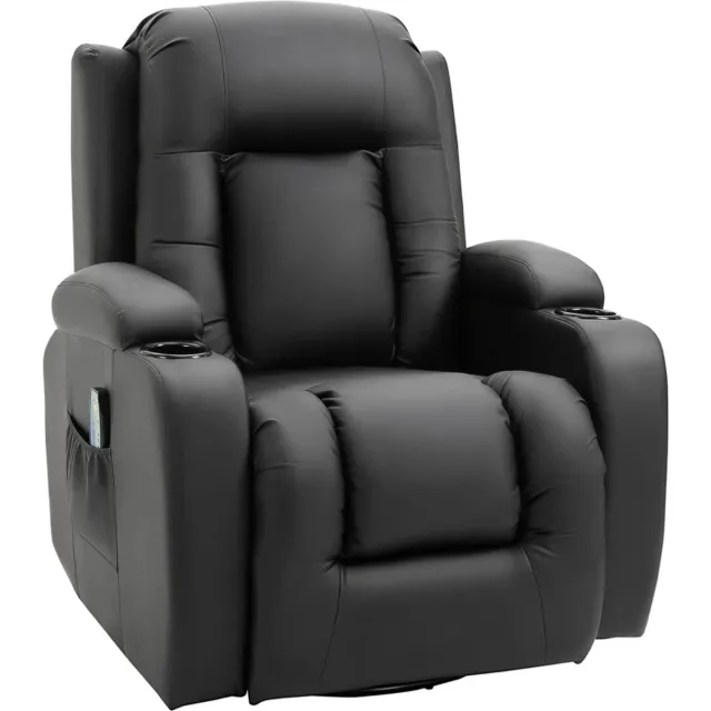 GranMaison Massagestoel - Relaxfauteuil - Zetel - 1 persoons - Met armleuning - Zeer comfortabel - Elektrisch - Zwart