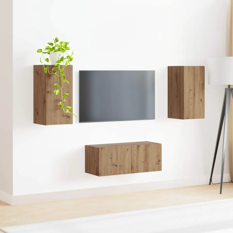 vidaXL Tv-meubelset 2 st 78,5 x 31 x 30 cm Artisan Eiken, foto 4