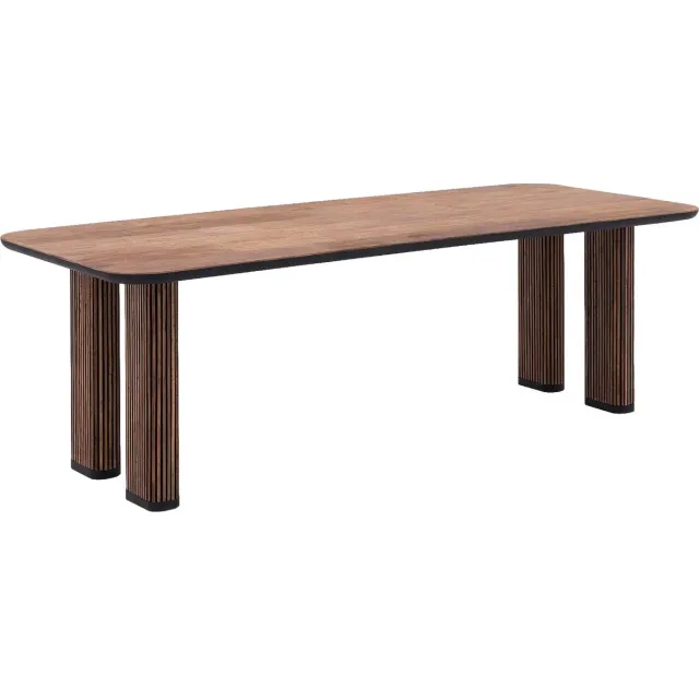 Goossens Eettafel Adel - 250 x 78 x 100 - teak - bruin - rechthoekig - 6 personen teak blank was