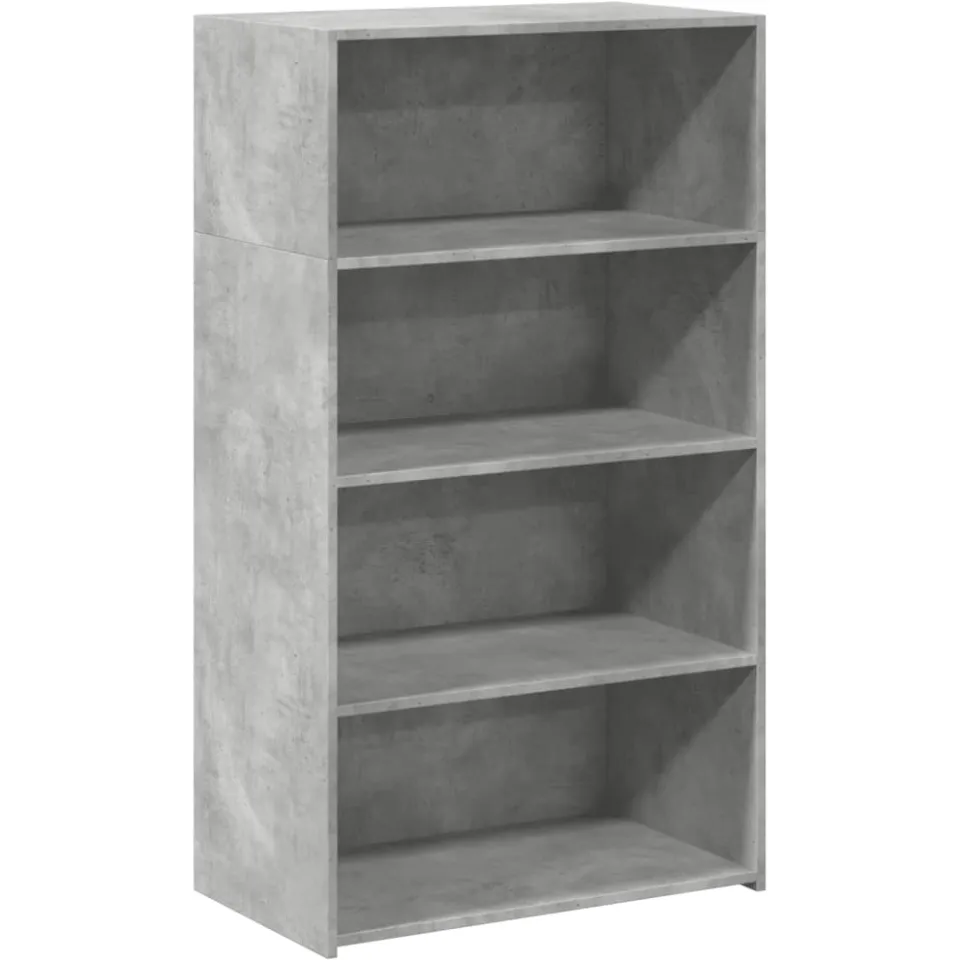 vidaXL Hoge kast 70x41x124 cm bewerkt hout betongrijs grijs, foto 3