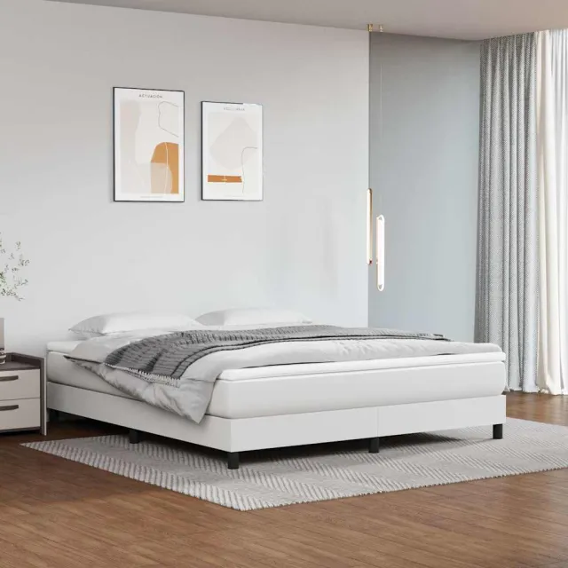 vidaXL Pocketveringmatras medium 180x200x20 cm kunstleer wit