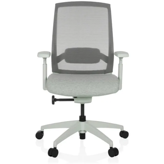 Bureaustoel / draaistoel COLORE rugleuning mesh / zitting stof lichtgrijs hjh OFFICE vorstgrijs