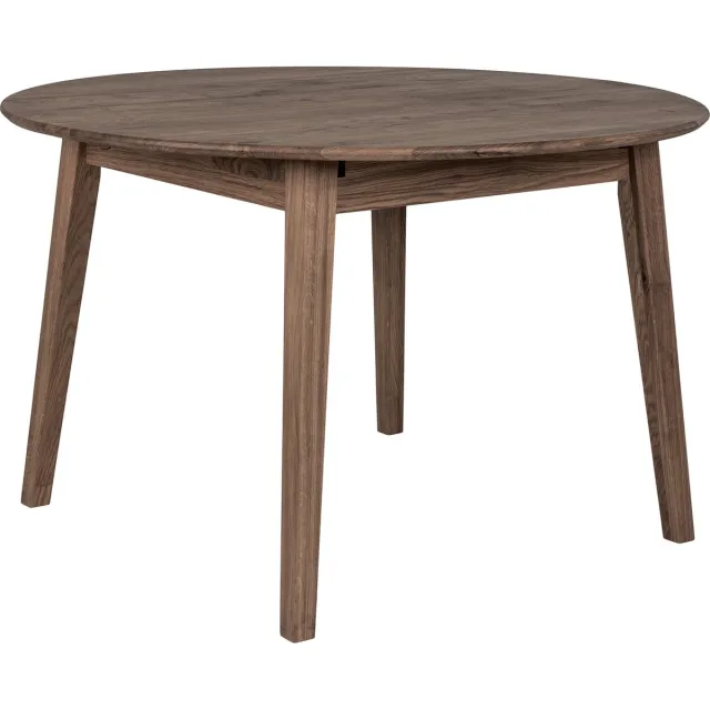 House Nordic Eettafel Metz Eikenhout Walnoot Uitschuifbaar 118-158cm Eik Geolied Smoked