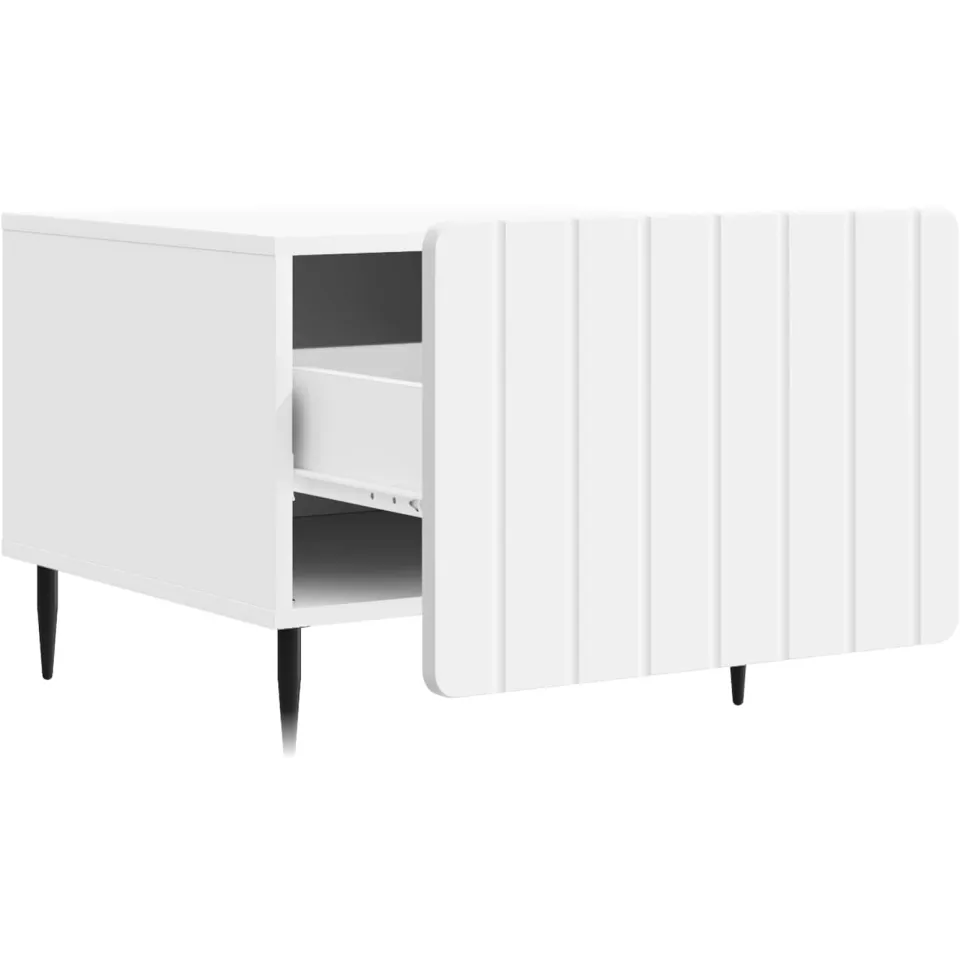 vidaXL Salontafel met lade Wit 49 x 50 x 42 cm Bewerkt hout, foto 4