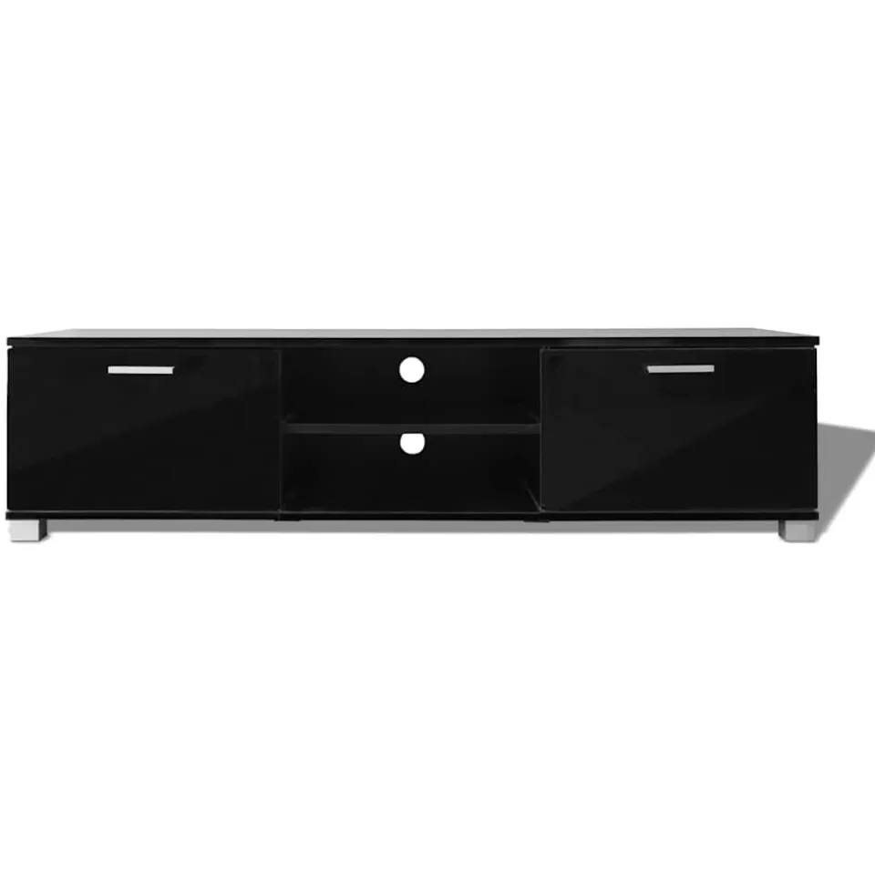 vidaXL Tv-meubel 140x40,5x35 cm hoogglans zwart