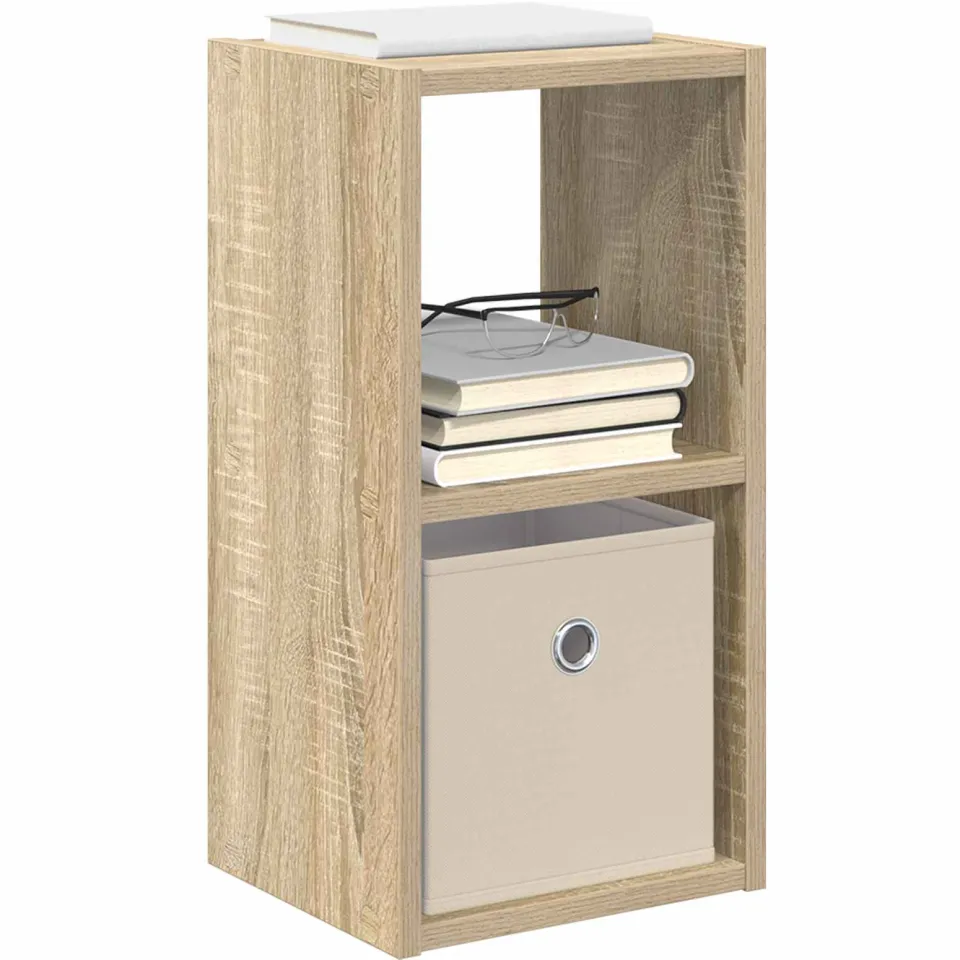 vidaXL Nachtkastje 2 st Sonoma Eiken 25,5 x 22 x 49,5 cm Bewerkt hout