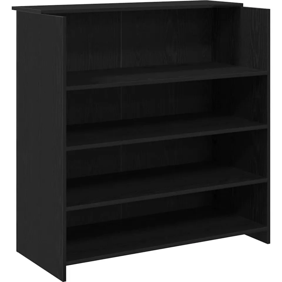 vidaXL Receptiebalie zwart eiken 100x50x103,5 cm bewerkt hout, foto 3