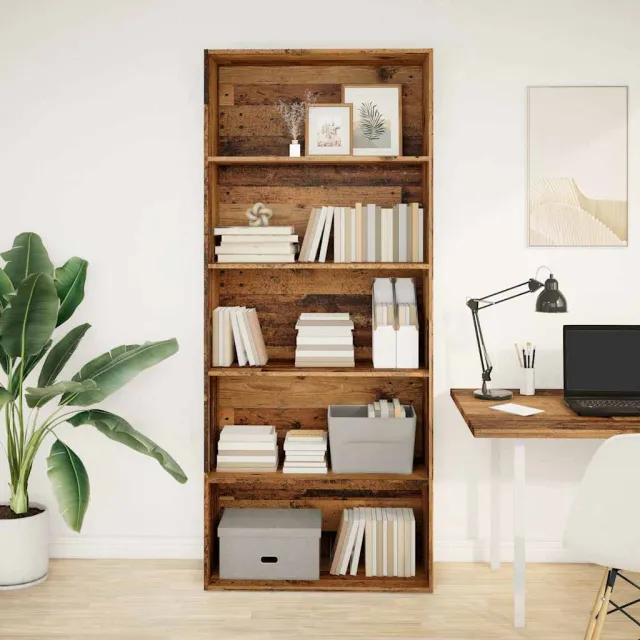 vidaXL Boekenkast 80x30x189 cm bewerkt hout oud houtkleurig Bruin