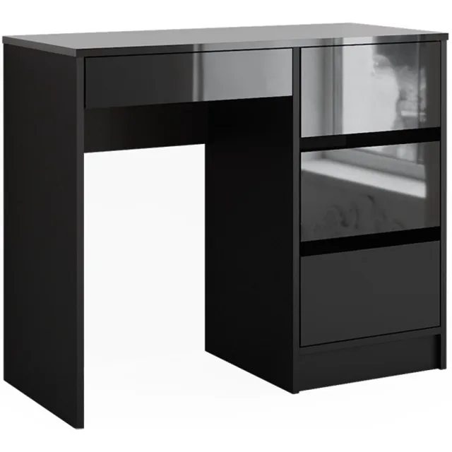Vicco Sherry Bureau – 90 x 40 cm met lades Antraciet Hoogglans