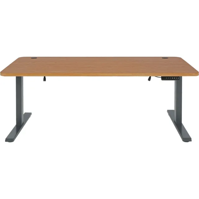 Cosmo Casa Bureau, Computertafel, Elektrisch Hoogte Verstelbaar 160x80cm 53kg MVG - Bruine Structuur, Antraciet Grijs