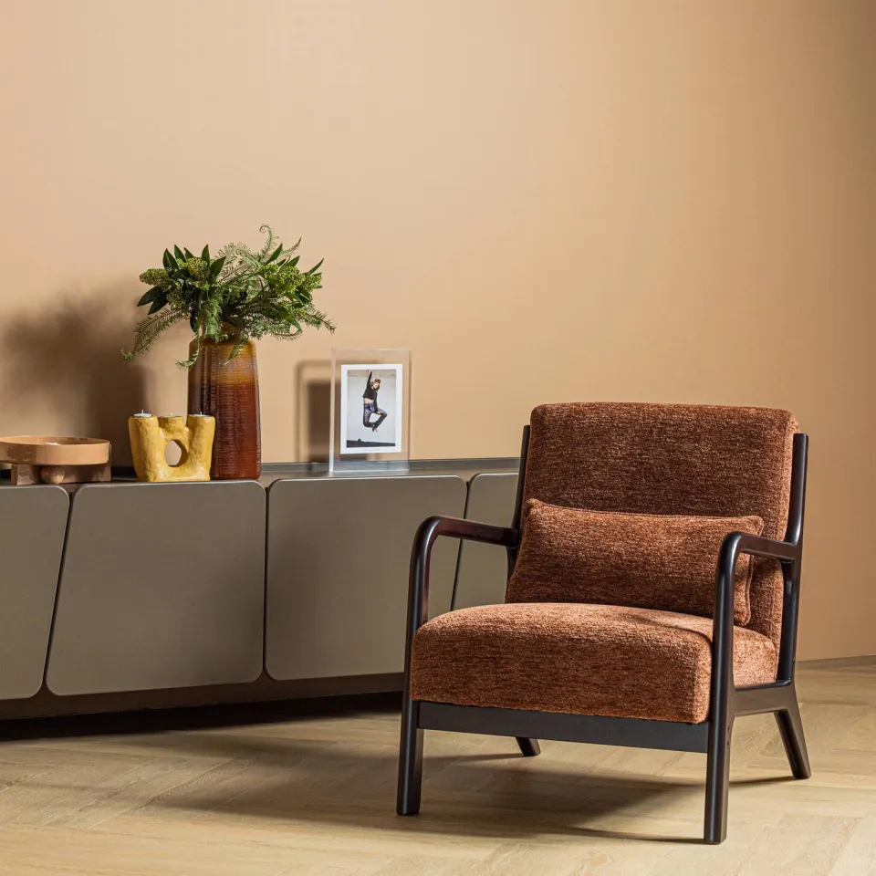 WOOOD Mark Fauteuil - Chenille - Zand - 75x67x82, foto 3
