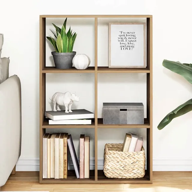 vidaXL Kamerscherm / boekenkast 69,5x29x103,5 cm hout artisanaal eiken, foto 2
