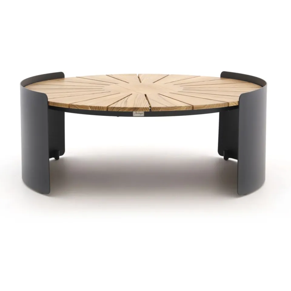 Bellagio tuinmeubelen Bellagio Porcari lounge tuintafel ø90cm (h:35cm) bruin, foto 3