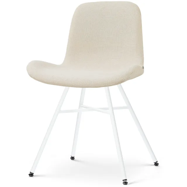 Nolon Noa-Fé eetkamerstoel cottonbeige - wit onderstel