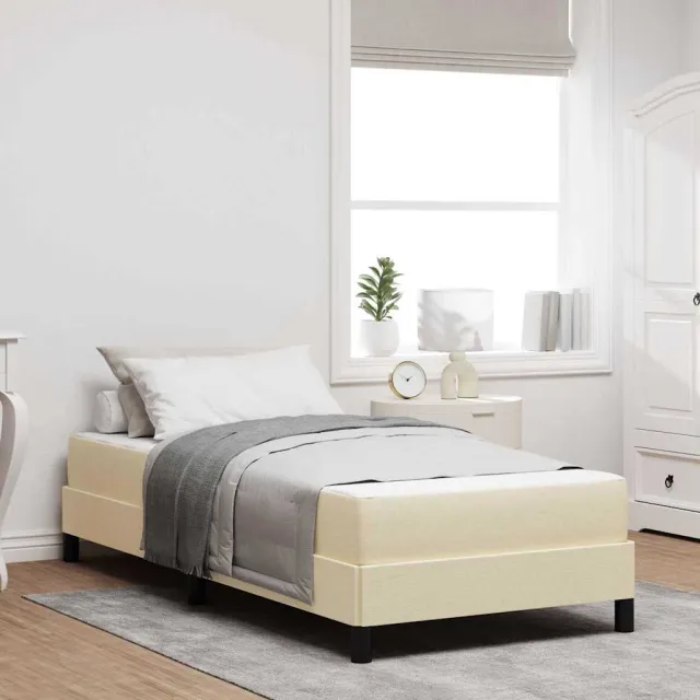 vidaXL Boxspringbed Crème 80 x 200 cm Stof