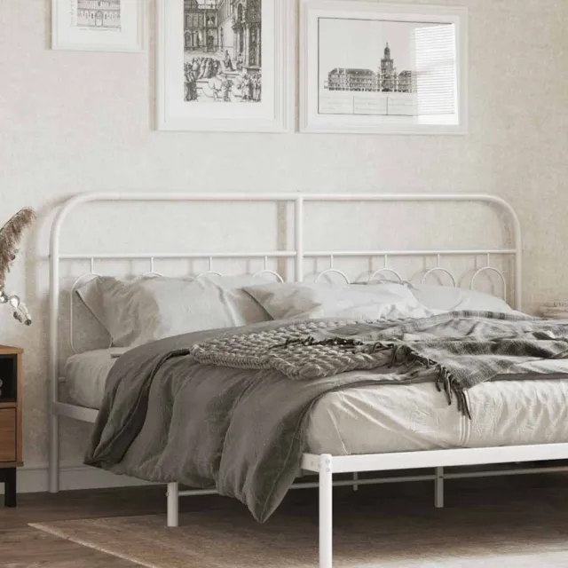 vidaXL Vervangend hoofdbord 160 cm metaal wit