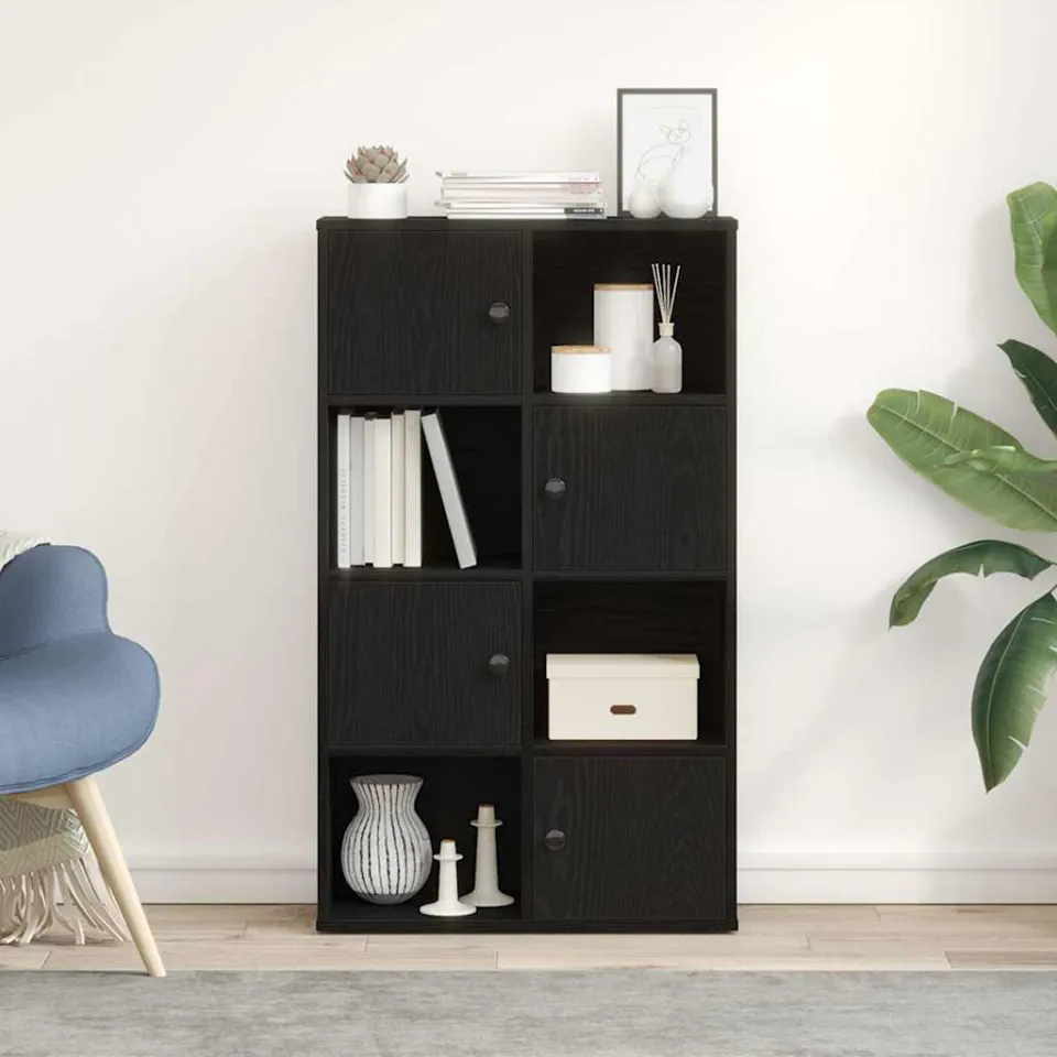 vidaXL Boekenkast 60x24x101,5 cm bewerkt hout zwart eikenkleurig, foto 2