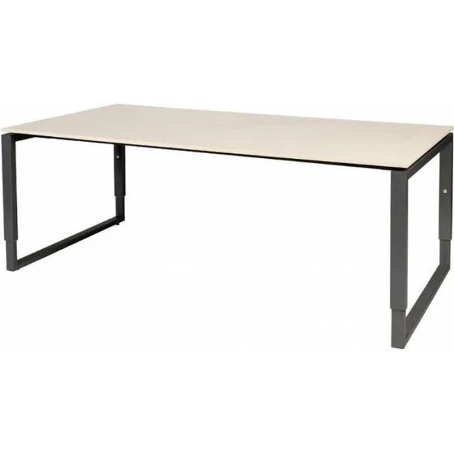 Schaffenburg Vergadertafel - Verstelbaar - 200x100 Eiken - zwart frame Zwart (RAL9005)/Lindberg eiken