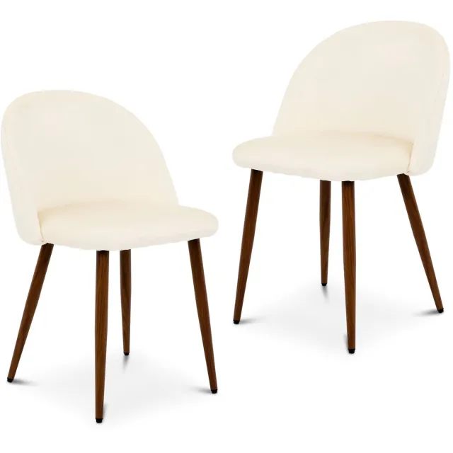 IDIMEX Eetkamerstoelen NAVIA, set van 2 – crèmewit