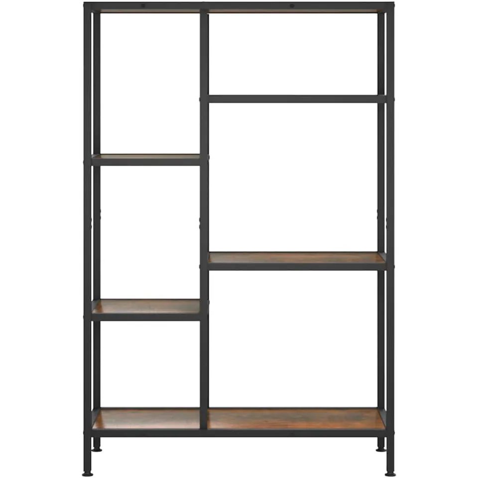 vidaXL Boekenkast 80x30x120 cm staal en bewerkt hout Bruin