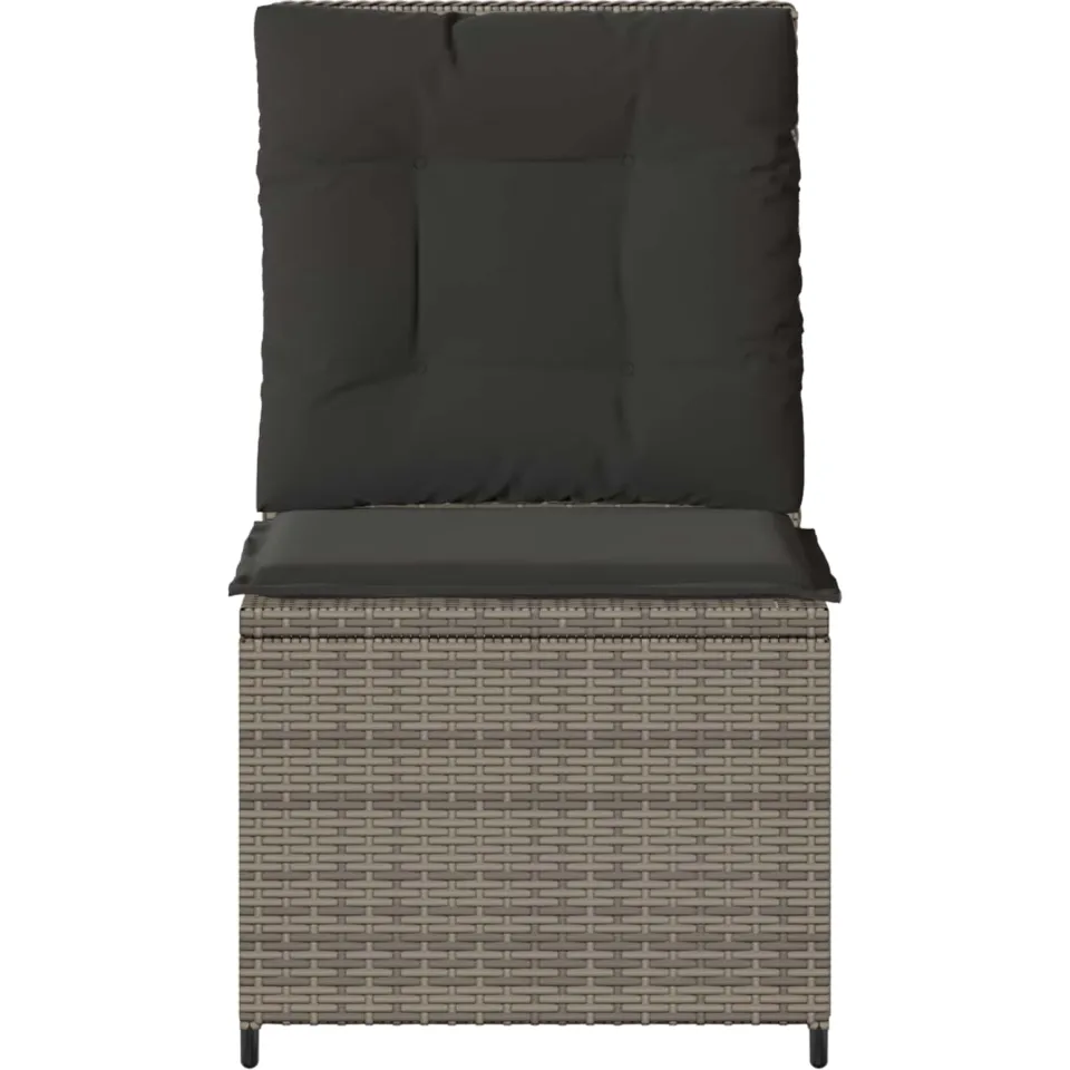 vidaXL Tuinbank Grijs poly rattan, foto 3