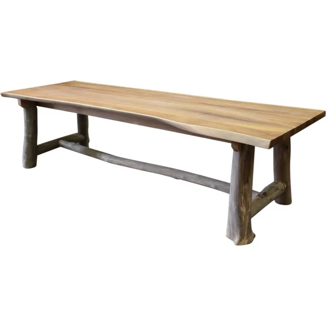 AVH-Collectie Pearl dining tuintafel 300x100xH77,5 cm teak Bruin / Terre