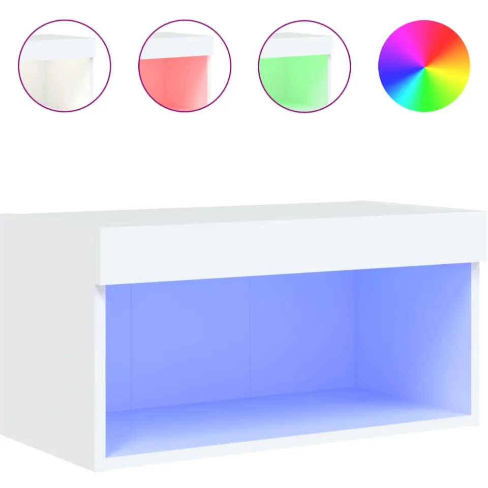 vidaXL Tv-meubel met LED-verlichting 60x30x30 cm wit, foto 3