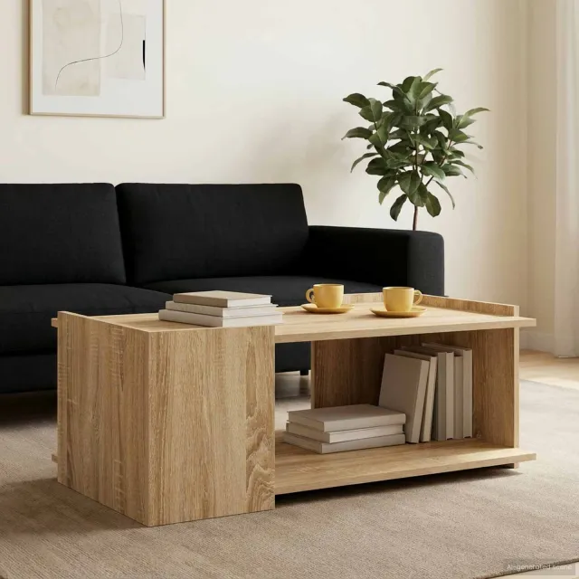 vidaXL Salontafel Sonoma Eiken 90 x 50 x 33 cm Bewerkt hout, foto 2