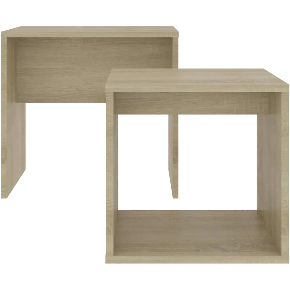 vidaXL Salontafelset 48x30x45 cm bewerkt hout sonoma eikenkleurig Bruin