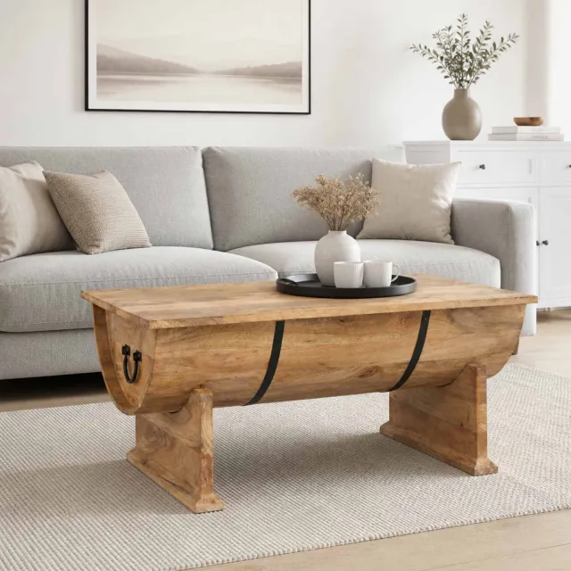 vidaXL Salontafel 88x50x40 cm massief mangohout Bruin