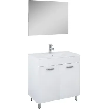 Royo Ava Badmeubelset 80cm 2 Deuren Wit En Chroom