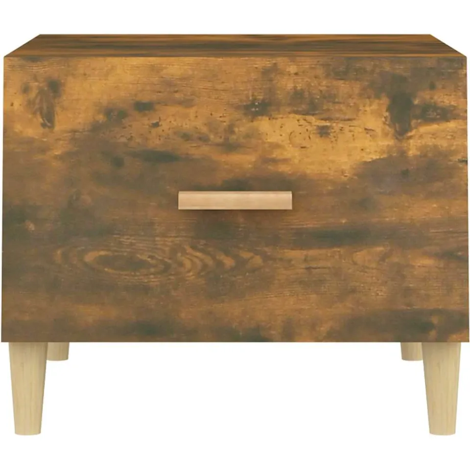 vidaXL Salontafel 50x50x40 cm bewerkt hout gerookt eikenkleurig, foto 3