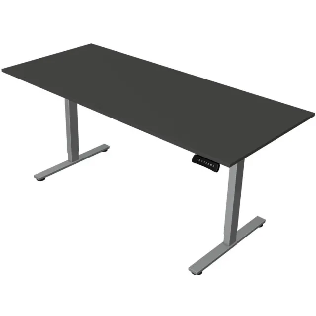 Kerkmann Zit-sta bureau Move New Base – Elektrisch bureau – 160 x 80 cm – Antraciet antraciet - zwart