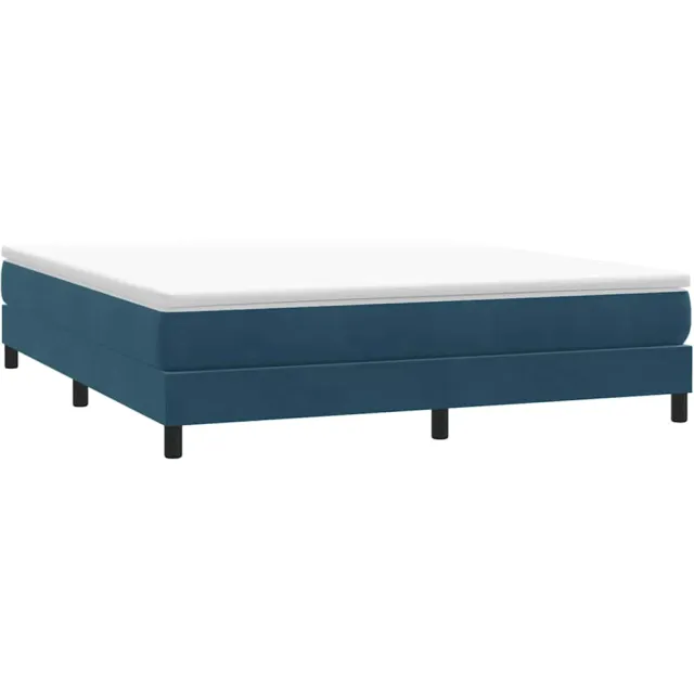 vidaXL Boxspring zonder matras fluweel donkerblauw 180x210 cm