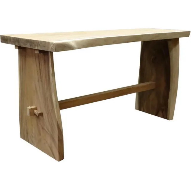 AVH-Outdoor Tuinmeubelen Boomstam bartafel 200x70xH110 cm – bladdikte 8 cm Bruin / Terre
